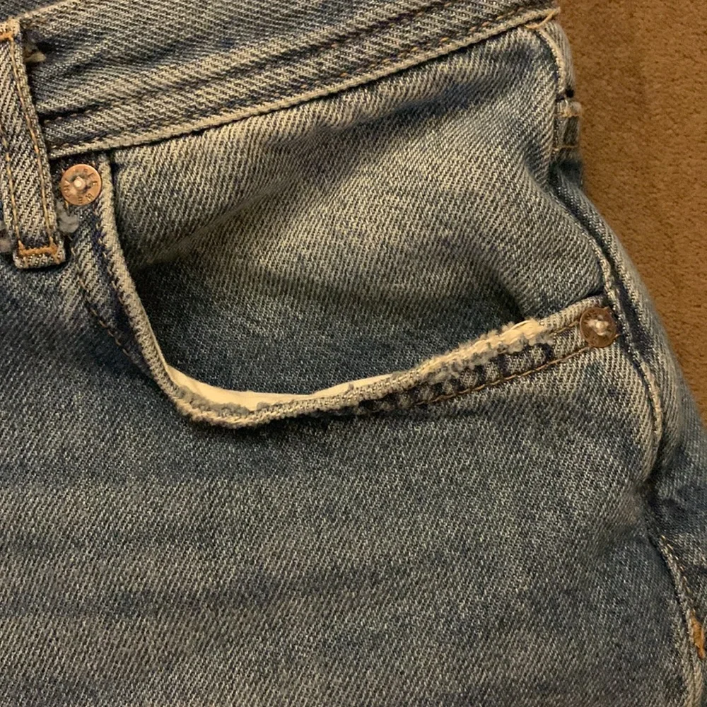 Free People Denim Frayed Hem Women Shorts - Picture 6 of 8